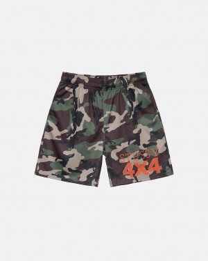 Stussy 4X4 Mesh Kısa Şort Erkek Camo Türkiye | EOS-2515