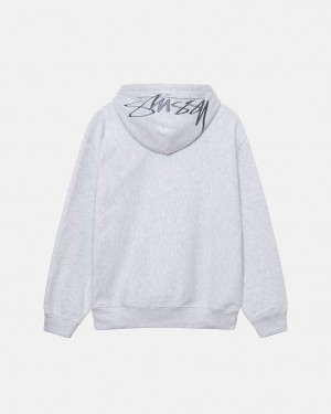 Stussy Back Hood Applique Hoodie Kadın Gri Türkiye | SEY-3091