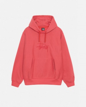 Stussy Basic Applique Hood Tişörtü Erkek Kırmızı Türkiye | GDA-3939