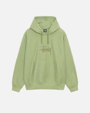 Stussy Basic Applique Hood Tişörtü Erkek Yeşil Türkiye | VLW-8578