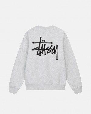 Stussy Basic Stussy Crew Tişörtü Erkek Gri Türkiye | NLI-4281