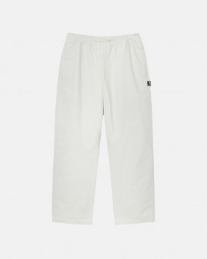 Stussy Beach Pant Brushed Pamuklu Pantolon Erkek Bej Rengi Türkiye | VMV-5367