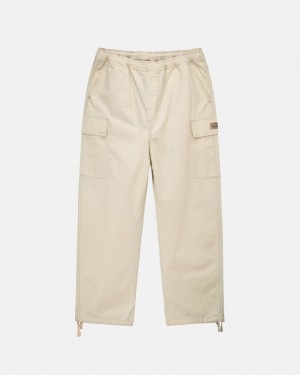 Stussy Beach Pant Ripstop Cargo Pantolon Erkek Krema Türkiye | HOW-9172