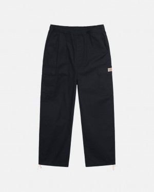 Stussy Beach Pant Ripstop Cargo Pantolon Kadın Siyah Türkiye | BNP-9943