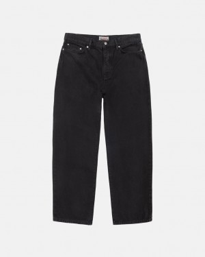 Stussy Big Ol' Jean Washed Kanvas Denim Erkek Siyah Türkiye | TGQ-1709