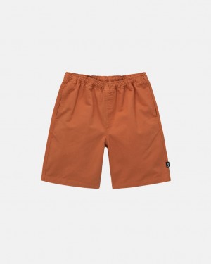 Stussy Brushed Beach Kısa Şort Erkek Kahverengi Türkiye | JCD-9172