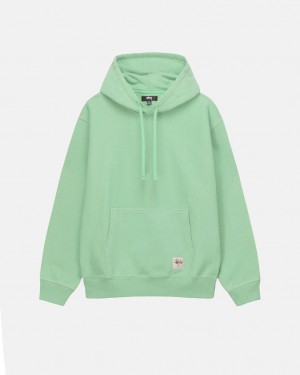 Stussy Contrast Stitch Label Hood Tişörtü Kadın Yeşil Türkiye | SQS-2741