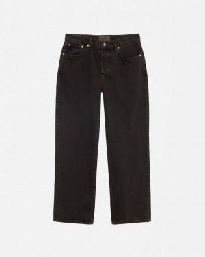 Stussy Klasik Jean Denim Pantolon Erkek Siyah Türkiye | HJJ-7711