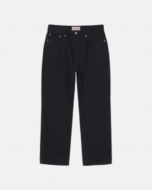 Stussy Klasik Jean Overdyed Denim Erkek Siyah Türkiye | FUV-0924