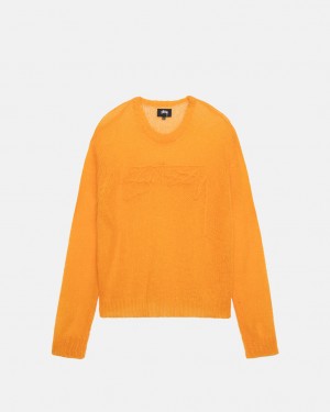 Stussy Loose Knit Kazak Kazak Erkek Turuncu Türkiye | OAD-9314