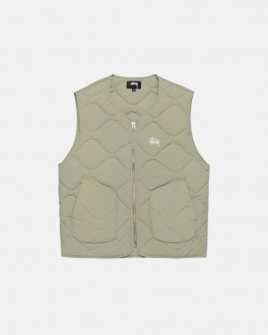 Stussy Recycled Naylon Liner Vest Yelek Erkek Kahverengi Türkiye | RJD-7495