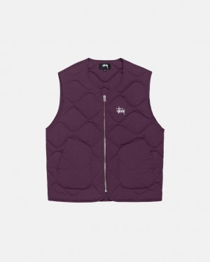 Stussy Recycled Naylon Liner Vest Yelek Kadın Küpe Çiçeği Türkiye | BOG-4048