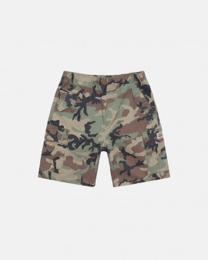 Stussy Ripstop Cargo Beach Kısa Şort Erkek Camo Türkiye | PJF-7073