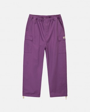 Stussy Ripstop Cargo Beach Pant Pantolon Kadın Mor Türkiye | XJE-1003