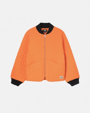 Stussy S Kapitone Liner Jacket Mont Erkek Turuncu Türkiye | FZI-0578