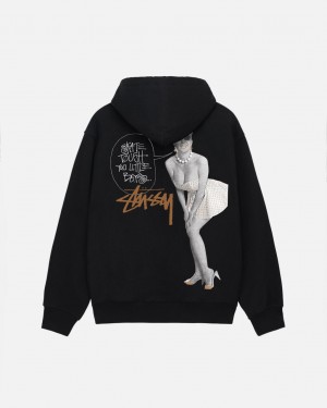 Stussy Skate Tough Hoodie Erkek Siyah Türkiye | YJK-3276