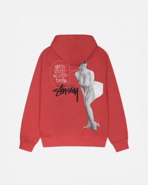 Stussy Skate Tough Hoodie Erkek Kırmızı Türkiye | FWY-1400