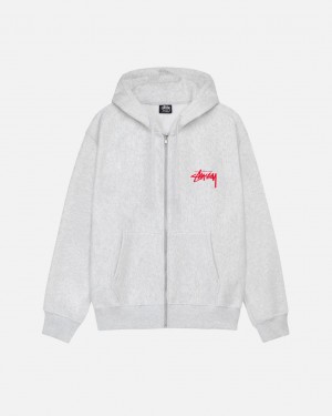 Stussy Skate Tough Zip Hoodie Kadın Gri Türkiye | GGY-6285