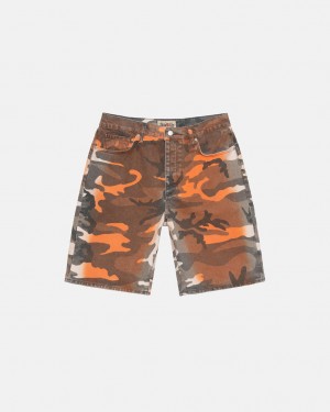 Stussy Spray Dye Big Ol' Shorts Şort Erkek Turuncu Camo Türkiye | EPX-6214