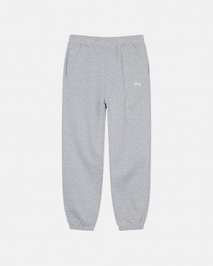 Stussy Stock Logo Sweatpant Eşofman Altı Erkek Gri Türkiye | ESE-7586