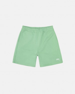 Stussy Stock Logo Sweatshorts Kadın Yeşil Türkiye | JFT-6710