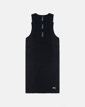 Stussy Stussy Tank Undershirt Gömlek Kadın Siyah Türkiye | ONU-8659