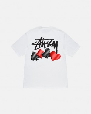 Stussy Suits Tee T shirt Erkek Beyaz Türkiye | XLP-5839