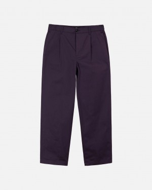 Stussy Twill Volume Pileli Trouser Pantolon Erkek Mor Türkiye | NYQ-2184