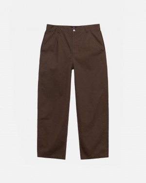 Stussy Workgear Trouser Twill Pantolon Erkek Kahverengi Türkiye | GYK-0222