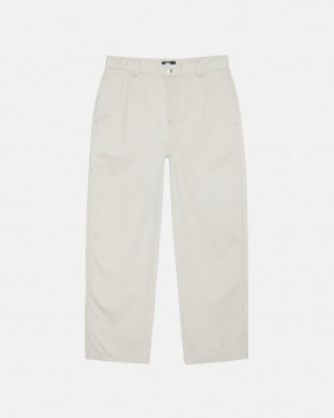 Stussy Workgear Trouser Twill Pantolon Erkek Beyaz Türkiye | HGL-8192