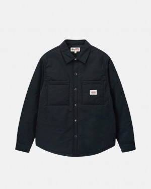 Stussy Yastıklı Tech Over Shirt Gömlek Kadın Siyah Türkiye | VIN-8329