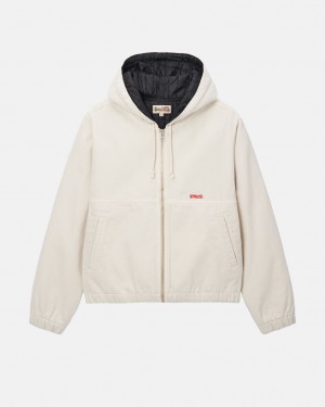 Stussy İş Jacket Insulated Kanvas Mont Kadın Bej Rengi Türkiye | OBV-3372