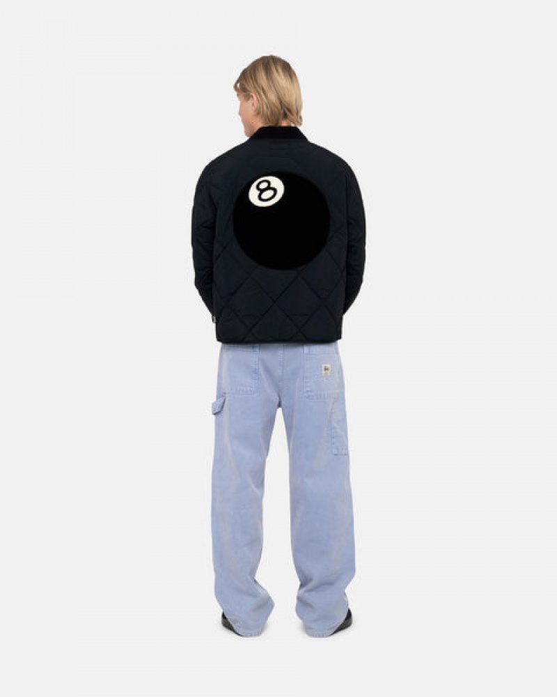 Stussy 8 Ball Kapitone Liner Jacket Mont Kadın Siyah Türkiye | ZZE-6479