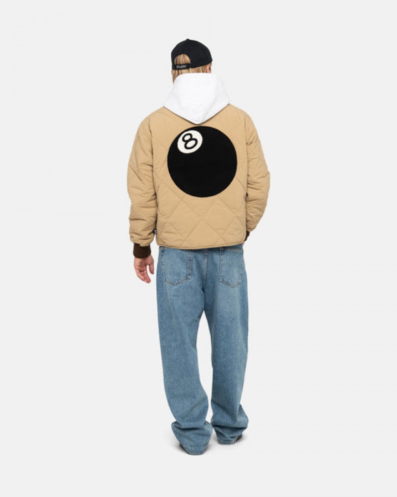 Stussy 8 Ball Kapitone Liner Jacket Mont Kadın Kahverengi Türkiye | FCF-3033