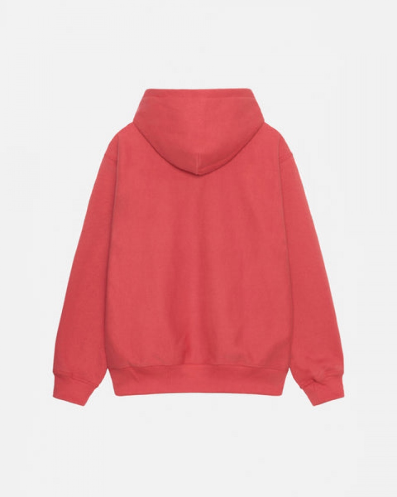 Stussy Basic Applique Hood Tişörtü Erkek Kırmızı Türkiye | GDA-3939