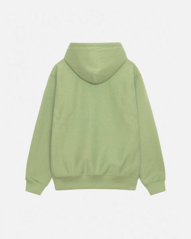 Stussy Basic Applique Hood Tişörtü Erkek Yeşil Türkiye | VLW-8578