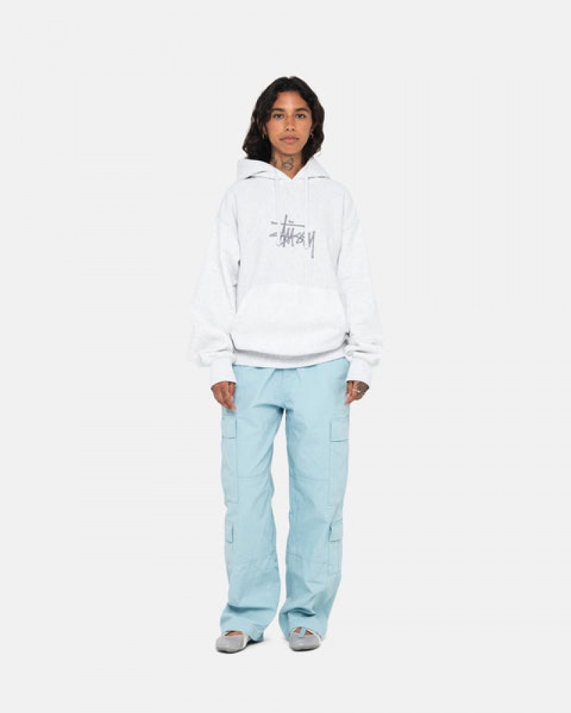 Stussy Basic Applique Hoodie Kadın Gri Türkiye | AIF-8636