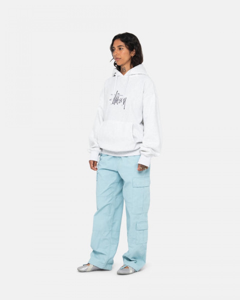 Stussy Basic Applique Hoodie Kadın Gri Türkiye | AIF-8636