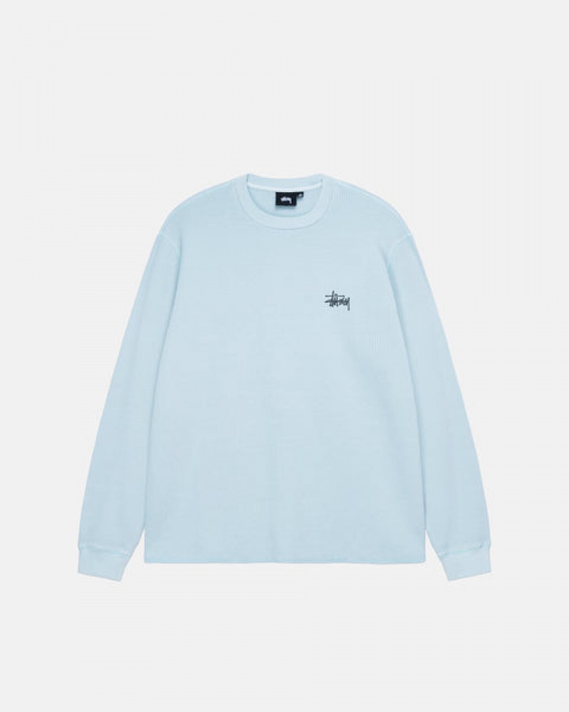 Stussy Basic Stock Ls Thermal Üstler Erkek Açık Mavi Türkiye | LCV-1395