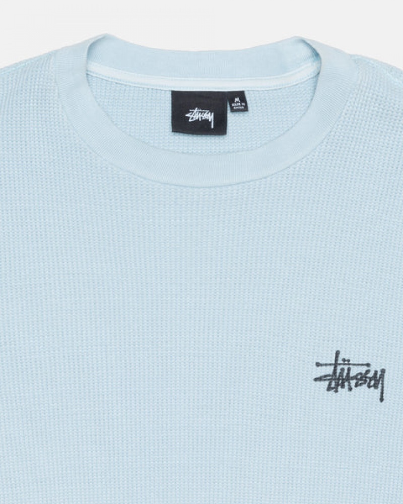 Stussy Basic Stock Ls Thermal Üstler Erkek Açık Mavi Türkiye | LCV-1395