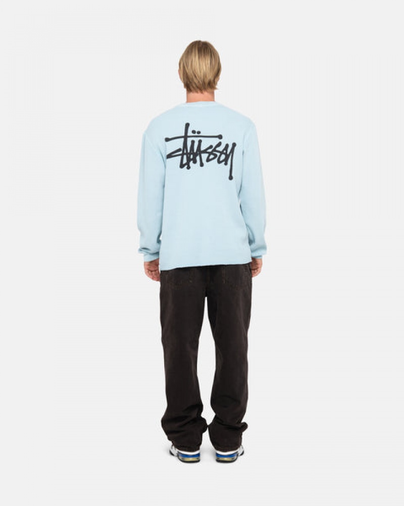 Stussy Basic Stock Ls Thermal Üstler Erkek Açık Mavi Türkiye | LCV-1395