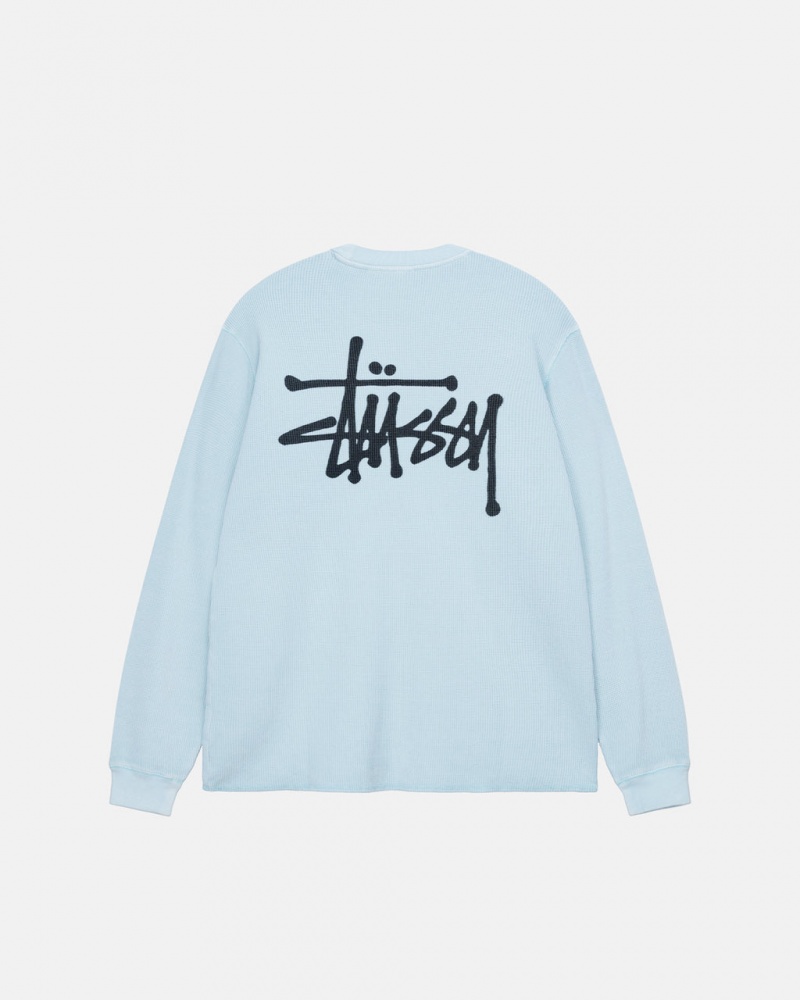 Stussy Basic Stock Ls Thermal Üstler Erkek Açık Mavi Türkiye | LCV-1395