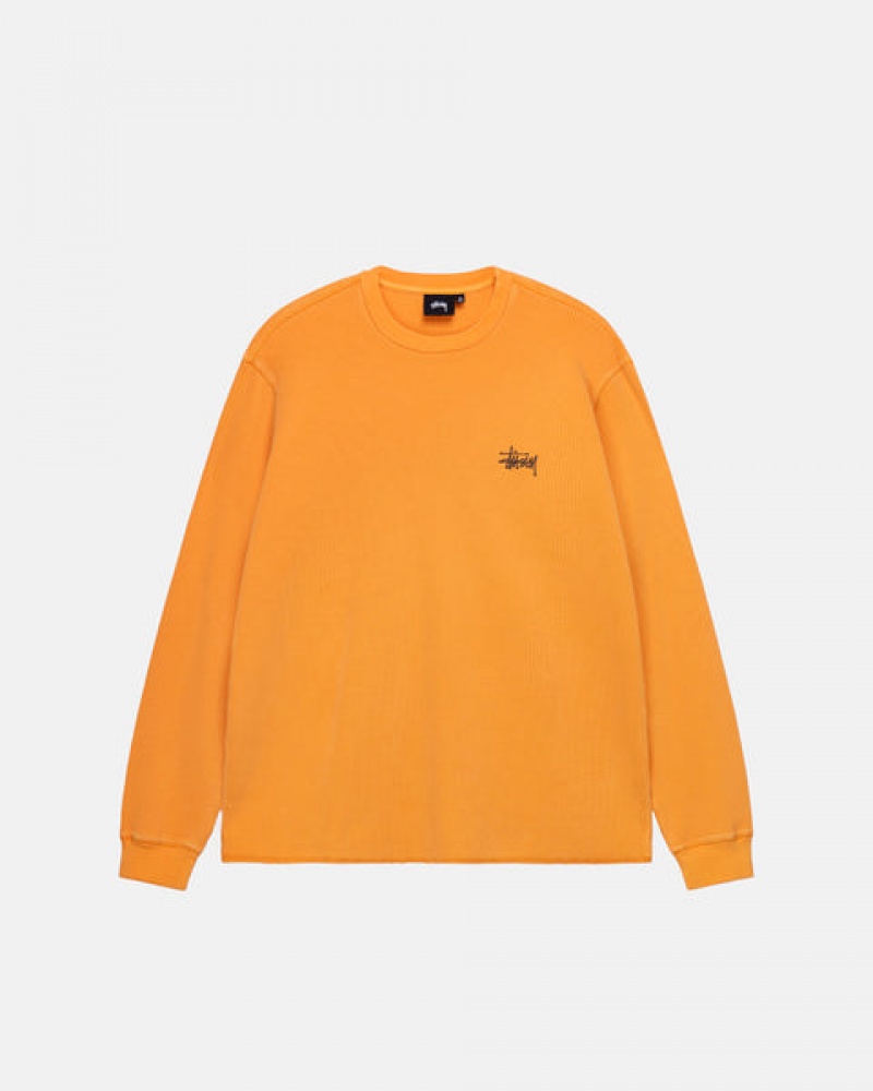 Stussy Basic Stock Ls Thermal Üstler Erkek Turuncu Türkiye | TVZ-4515