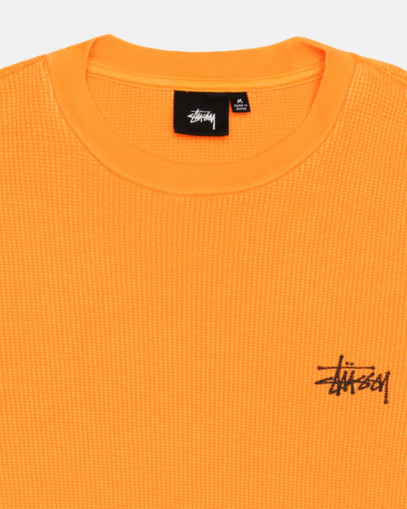 Stussy Basic Stock Ls Thermal Üstler Erkek Turuncu Türkiye | TVZ-4515