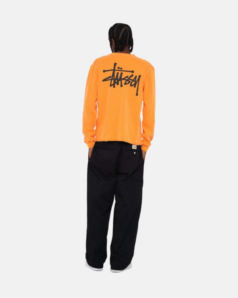 Stussy Basic Stock Ls Thermal Üstler Erkek Turuncu Türkiye | TVZ-4515