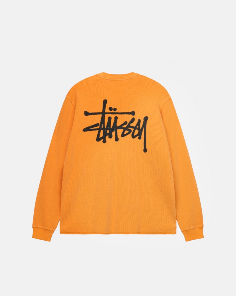 Stussy Basic Stock Ls Thermal Üstler Erkek Turuncu Türkiye | TVZ-4515