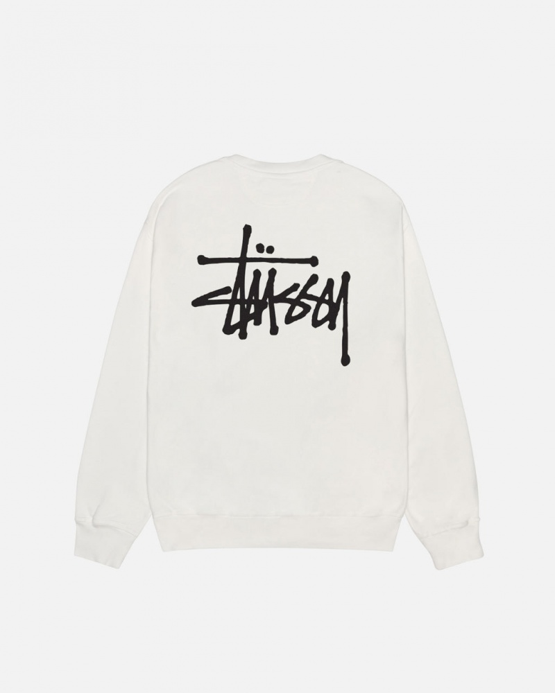 Stussy Basic Stüssy Pigment Dyed Crew Tişörtü Erkek Bej Rengi Türkiye | EFB-6444