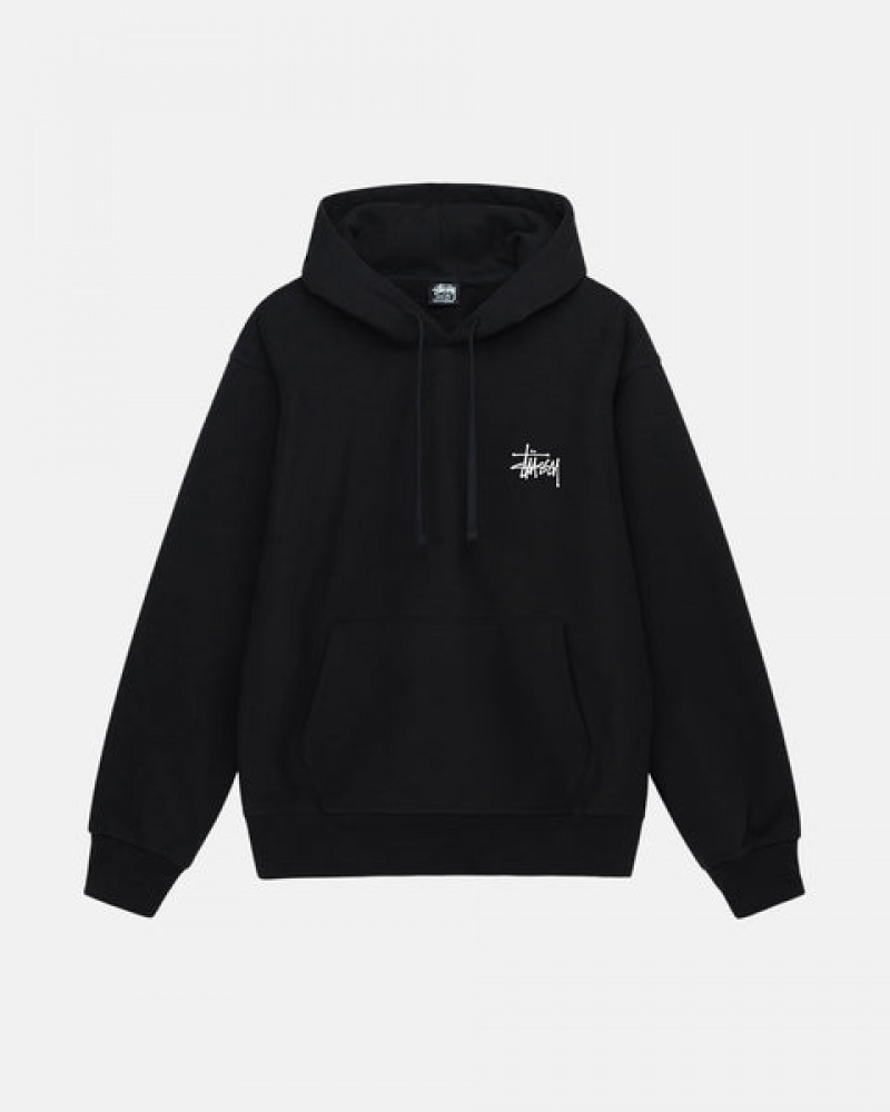 Stussy Basic Stussy Hoodie Erkek Siyah Türkiye | SBX-8598