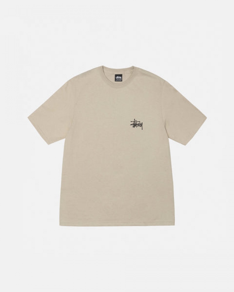 Stussy Basic Stussy Tee T shirt Kadın Haki Türkiye | IQL-8351