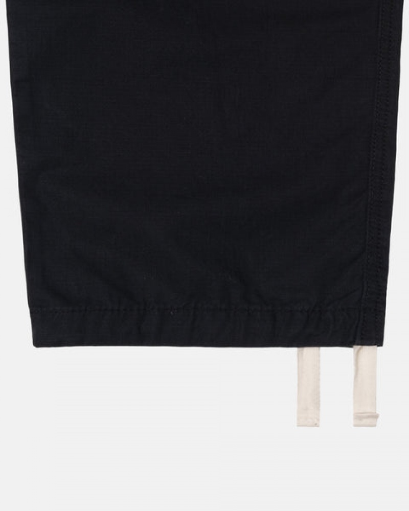 Stussy Beach Pant Ripstop Cargo Pantolon Erkek Siyah Türkiye | NXE-2110